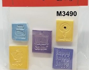 Assorted Words  - Kiln Fired Hand Paint Handmade Tiles for your Mosaic Designs M3490