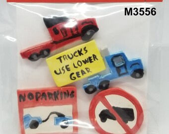 Trucks - Kiln Fired Handmade Ceramic Mosaic Tiles M3556