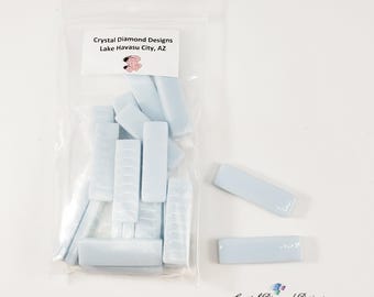 Crystal Subway Glass Mosaic Tiles 1/2"x1.5"x 4mm thick Approximately 20 to a bag. Color is  Arctic Ice - SUB119