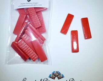 Crystal Subway Glass Mosaic Tiles 1/2"x1.5"x 4mm thick Approximately 20 to a bag. Color is  Steamed Crabs  - SUB138