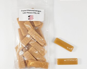 Crystal Subway Glass Mosaic Tiles 1/2"x1.5"x 4mm thick Approximately 20 to a bag. Color is Pecan - SUB100