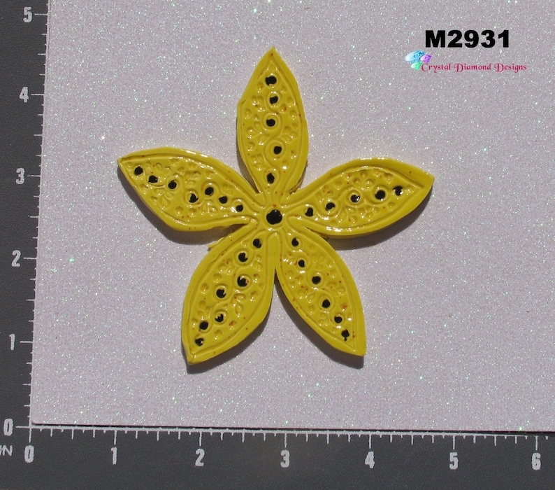 Yellow Flower Kiln Fired Handmade Mosaic Tiles M2931