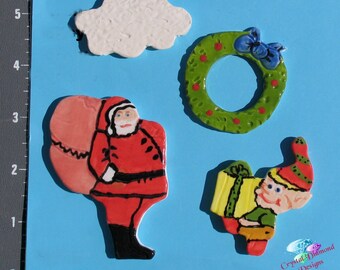 Christmas Tiles are Kiln Fired, Handmade, Ceramic for use in your Mosaic Design M265