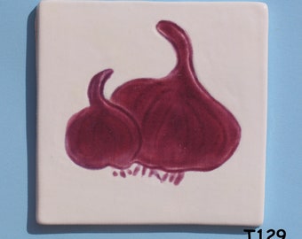 3" x 3" TILE of a piece of pie-Handmade Ceramic Tiles for your Project T129