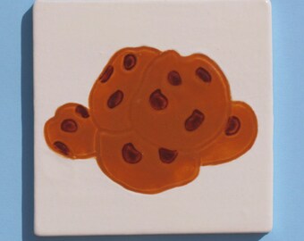 3" x 3" TILE of a piece of pie-Handmade Ceramic Tiles for your Project T116