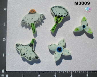 Flowers  - Kiln Fired Handmade Ceramic Mosaic Tiles M3009