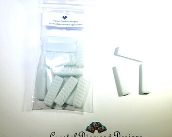 Crystal Subway Glass Mosaic Tiles 1/2"x1.5"x 4mm thick Approximately 20 to a bag. Color is Marshmallow/White  - SUB128