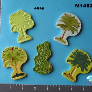 Palm Tree - Handmade Kiln Fired Ceramic Mosaic Tiles for your Projects  M1482