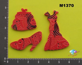 CLOTHING - Kiln Fired Handmade Ceramic Mosaic Tiles M1370