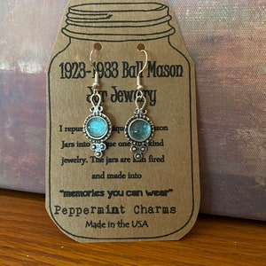 Antique Ball Mason Canning jar earrings sterling silver