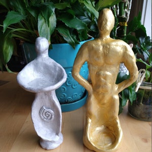 God and Goddess Figurines - Air dried Clay Hand Sculpted Painted