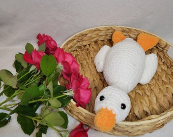 Large Crochet Goose Plush | Handmade Amigurumi, Nursery Decor