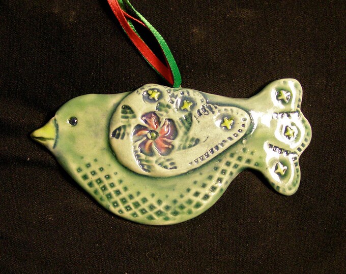 Ceramic Bird Ornament Etsy