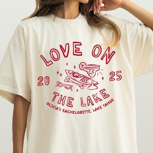 Love on the Lake Bachelorette Party Shirts, Custom Margarita Girl Trip Lake Bach Party, Camp Bride Comfort Colors Tees, Camping Hiking Bride