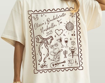 Camisa vaquera personalizada con colores cómodos para despedida de soltera estilo western