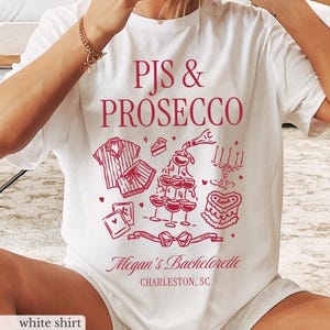 Pjs and Prosecco Bachelorette Party Shirts: Comfort Colors Tee