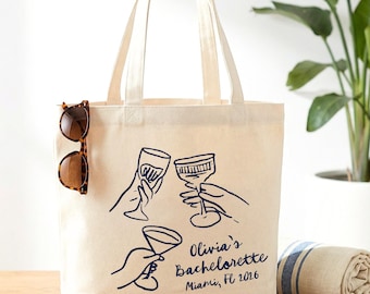 Hangover Kit Hand Drawn Bag for Bachelorette Party, Custom Recovery Kit for Wedding Favor, Funny Drinks Kit Bag Gift Bridal Shower Decor