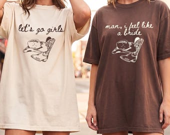 Western Nashville Bachelorette Comfort Colors Shirts, Last Rodeo Country Bachelorette Shirts, Custom Let's Go Girls Bachelorette Party Tees