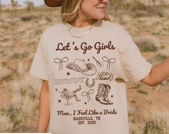 Custom Cowgirl Bachelorette Party Comfort Colors Shirt: Nashville Last Rodeo
