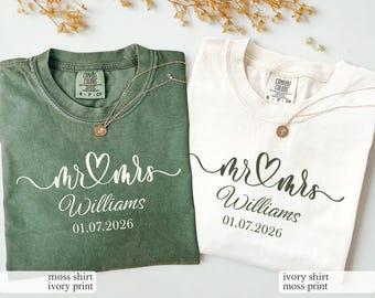Personalized Future Mrs. Shirt Comfort Colors® Coquette Bachelorette Party TShirt, Custom Engagement Outfit for Bridal Shower Christmas Gift