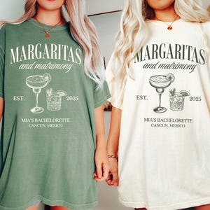 Margs And Matrimony Bachelorette Party Shirt: Custom Final Fiesta