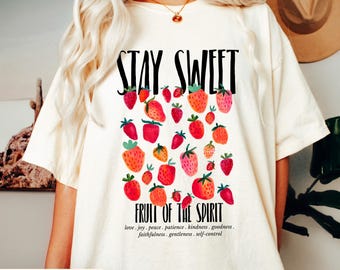 Christian Strawberry Shirt: Fruits of the Spirit Comfort Colors Tee