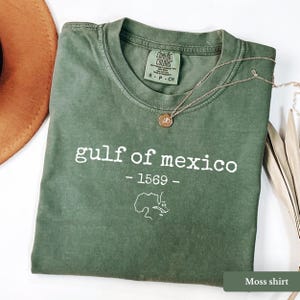 Comfort Colors® Golf von Mexiko Shirt - Golf von Mexiko Küste Shirt Texas Alabama Mississippi Florida Beach - Amerikanischer Golf von Mexiko - Shirt mit Patstil