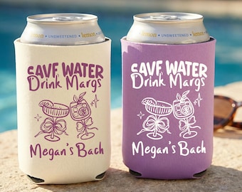 Waterdrankmarges vrijgezellenfeestkoelers, gepersonaliseerde blikjeshoezen, aangepaste vrijgezellenfeestbedankjes voor vrijgezellenfeesten, Mexico vrijgezellenfeest