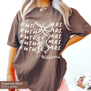 Personalized Retro Bachelorette Bride Shirt: Future Mrs. Comfort Colors Tee