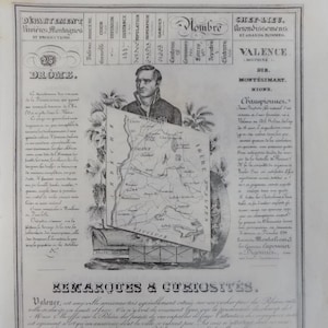 FREE SHIPPING!!!! France, Map, French, Atlas, Department of Drome