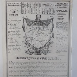 FREE SHIPPING!!!! France, Map, French, Atlas, Department of Correze