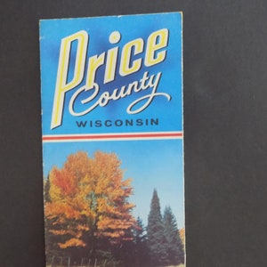 FREE SHIPPING!!!! Wisconsin, Price County, Brochure, Maps