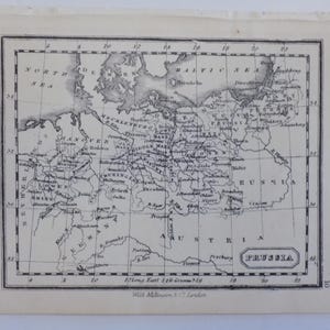 FREE SHIPPING!!!! Miniatures, Maps, Prussia, Antique, Engraving