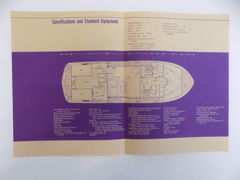 Chris Craft, Brochure, Boats, Vintage, Catalog, Specifications, Price