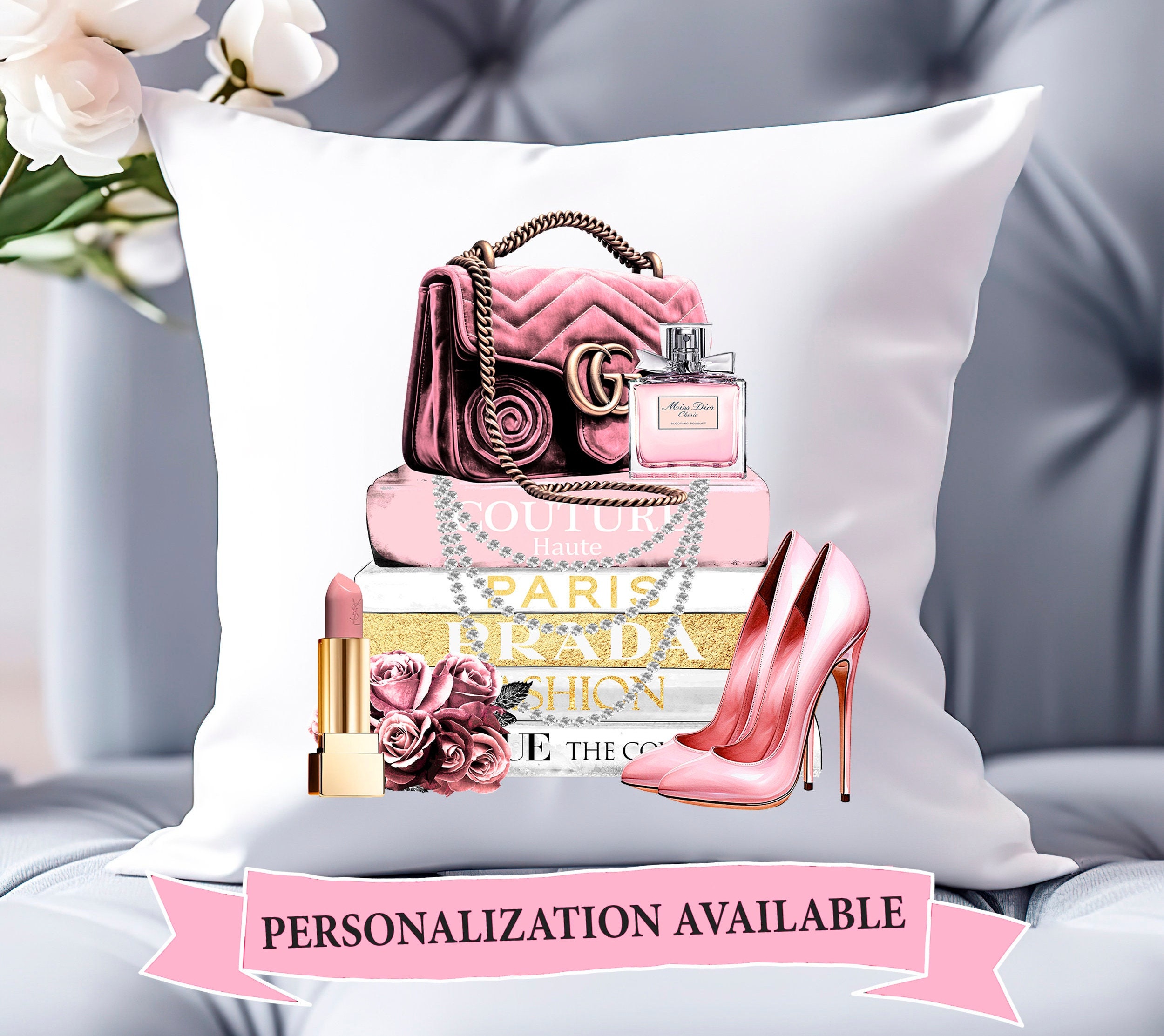 Pink Chanel Pillow Etsy UK