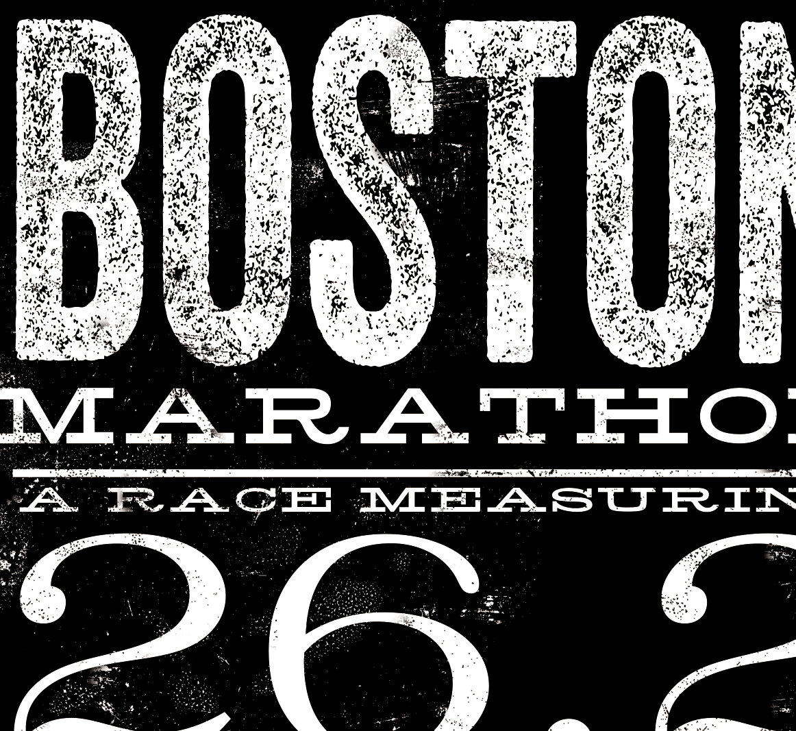 Boston Marathon Original Typography Artwork by Stephen Fowler Signed ...