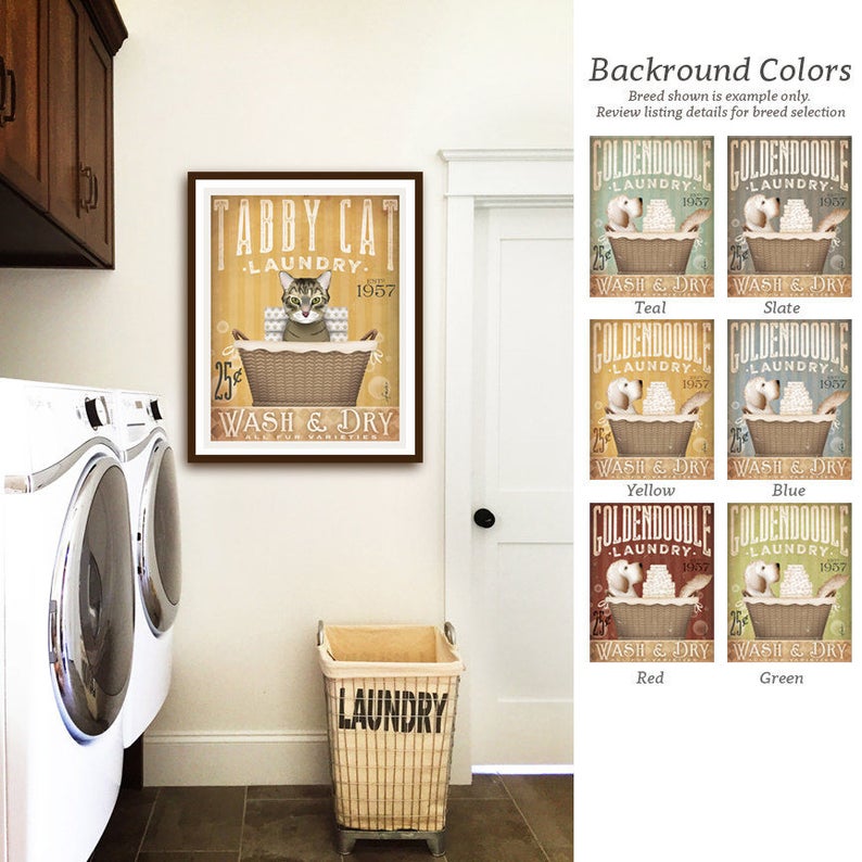 Brown Tabby Cat Laundry Basket Fold Basket Company Laundry Etsy