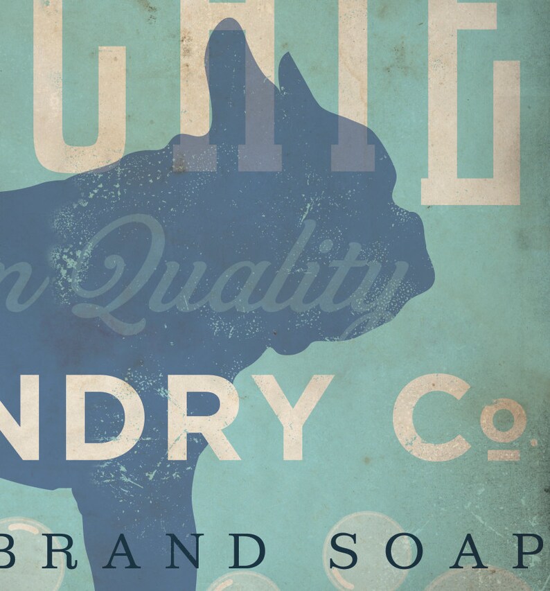 French Bulldog Frenchie Dog Laundry Company Laundry Room Etsy