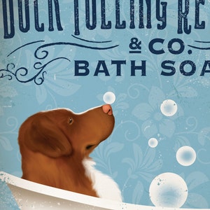 Nova Scotia Duck Tolling Retriever dog bath soap Company vintage style artwork by Stephen Fowler Giclee Signed Print image 5