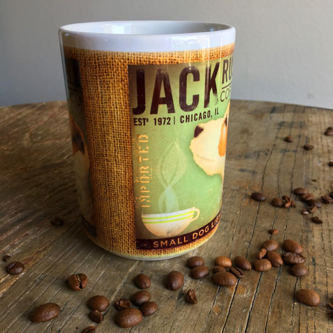 Jack Russell Terrier Dog Coffee Company Graphic Art MUG 15 Oz Etsy
