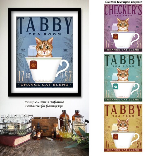 Tuxedo Cat Cat Tea Teacup Tea Room Tea Party Earl Grey Etsy