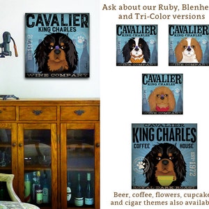 Cavalier King Charles Spaniel Wine Company Art - Gallery Wrapped Canvas