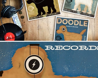 Doodle Records Album Artwork Doodle Goldendoodle Dog Artwork