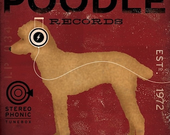 Standard Poodle Records album style graphic artwork on gallery wrapped canvas by Stephen Fowler