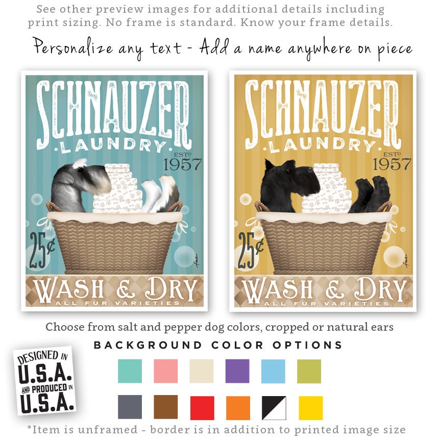 Adorable Quilted Schnauzer Laundry Basket