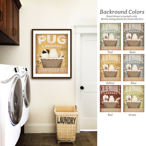 Rescue Dog Laundry Company Laundry Room Artwork Artists Print Etsy