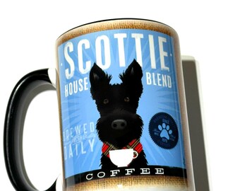 scottie, Scottish Terrier, dog, coffee, barista, Kona,arabica, MUG, ceramic
