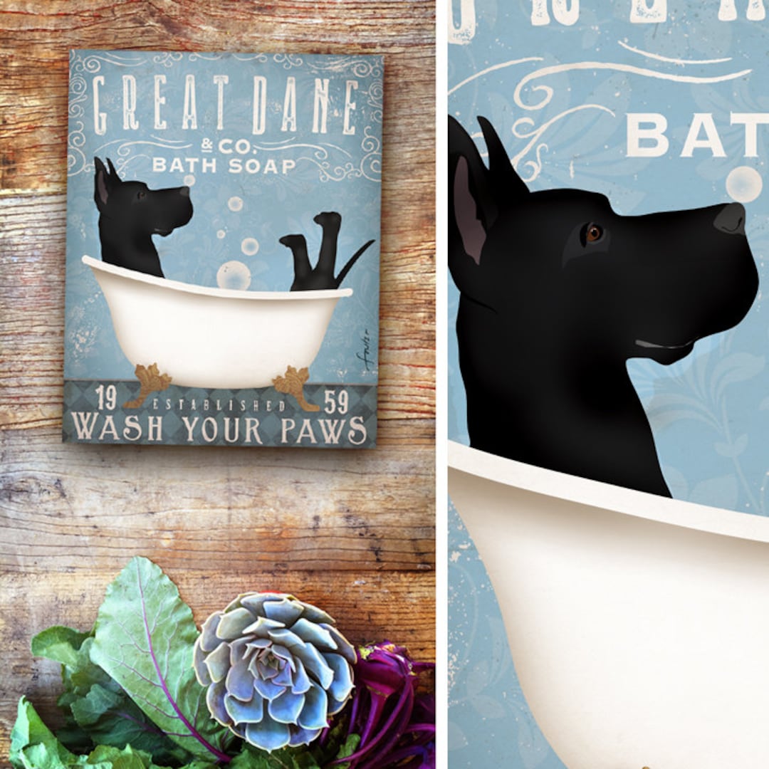 Great Dane Dog Bath Soap Company Dog Artwork on Gallery Etsy