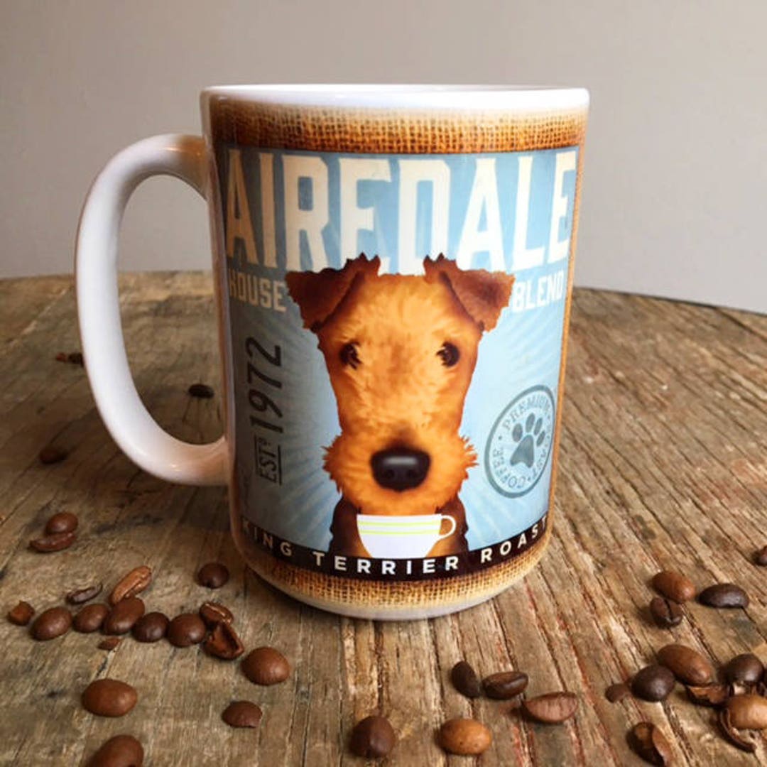Airedale Terrier Dog Coffee Mug Graphic Art MUG 15 Oz Ceramic Coffee Mug -  Etsy