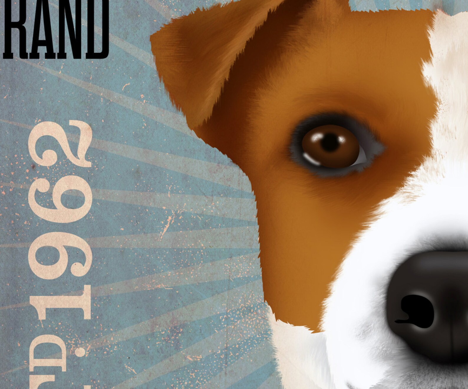 Jack Russell Coffee Company Vintage Style Graphic Artwork on Etsy